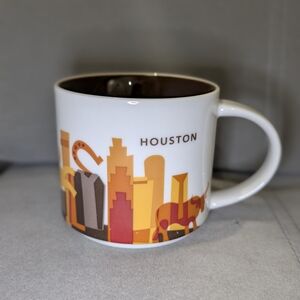 Starbucks Houston Mug with Orange and Yellow Skyline
